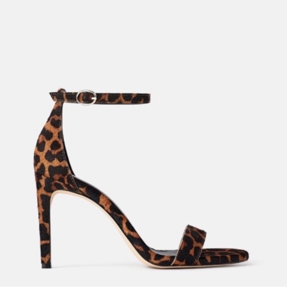 GREAT‎ ONU Leopard NEW Stiletto Heel Sandal Shoe Sexy Animal Print Open Toe 9